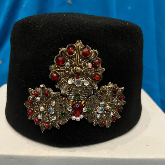 Eric Javits Black Wool Fez Hat - 100% wool - Picture 2 of 10